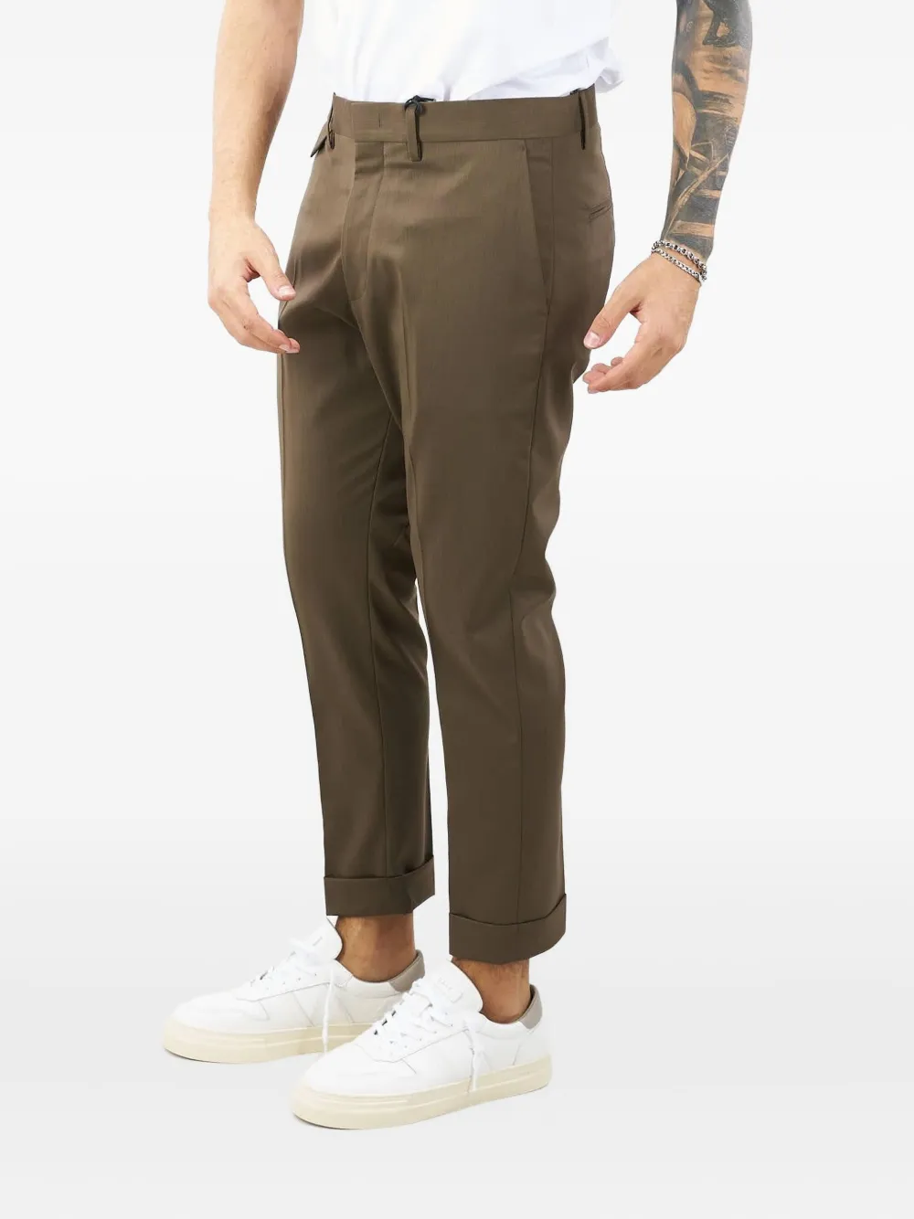 Low Brand Cooper cuffed trousers Bruin