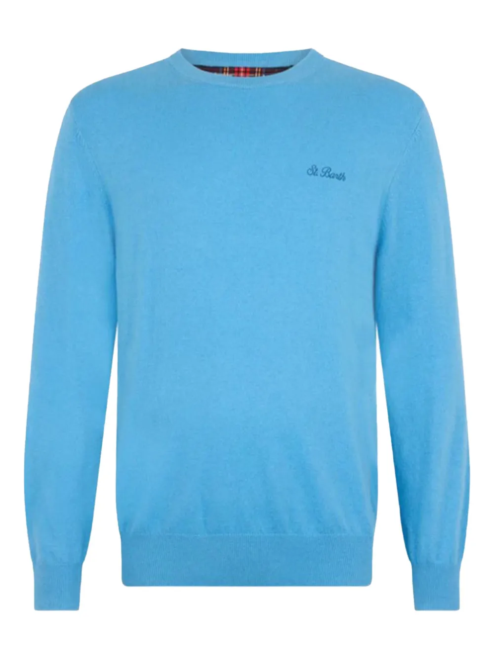 MC2 Saint Barth Trui met geborduurd logo Blauw