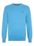 MC2 Saint Barth embroidered-logo crew-neck jumper - Blue