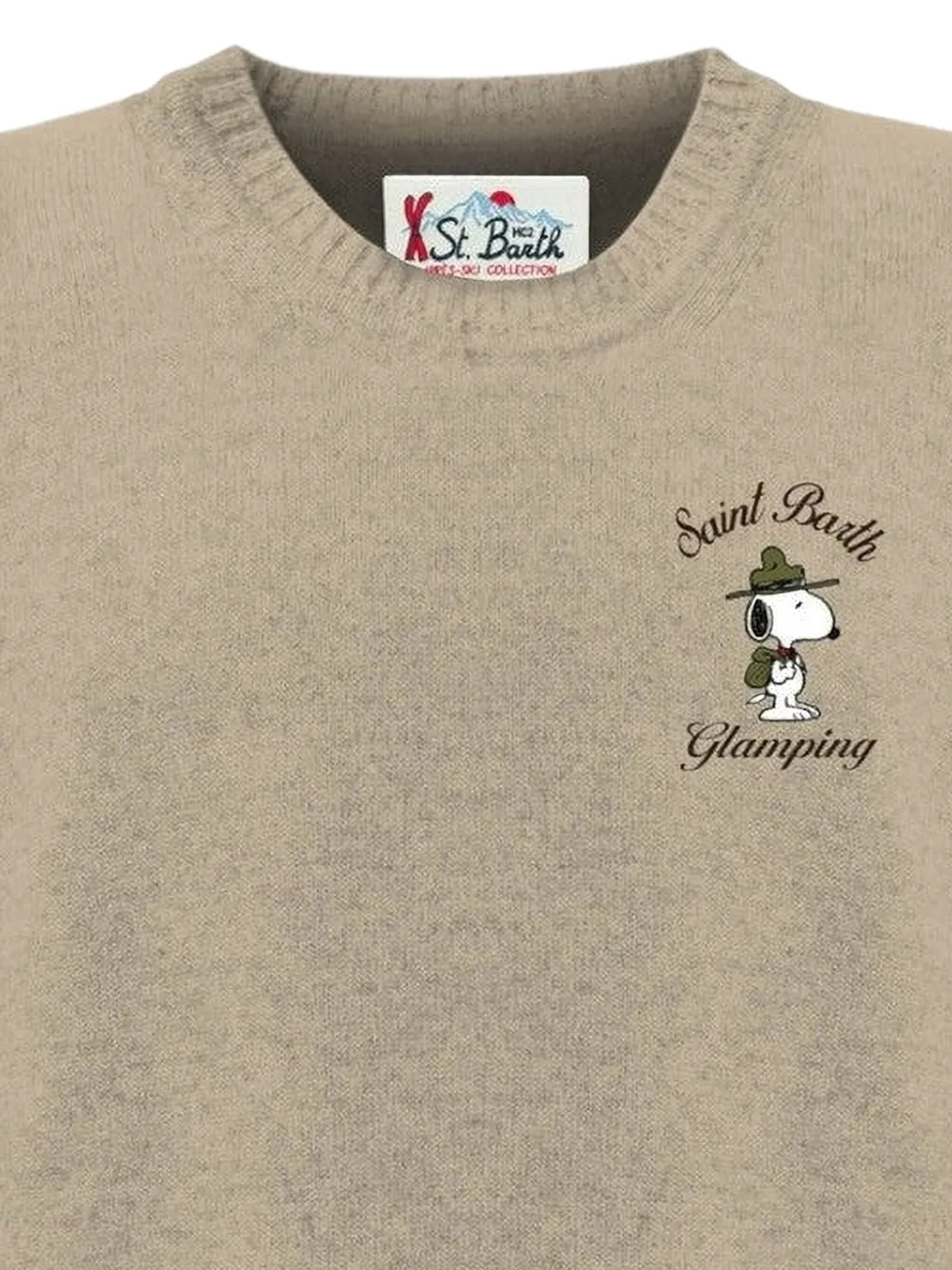MC2 Saint Barth x Snoopy Peanuts trui met ronde hals - Beige