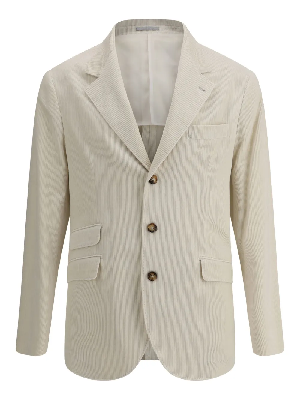 Brunello Cucinelli ribbed velvet blazer Beige