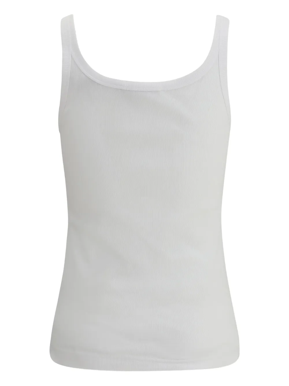 Dolce & Gabbana Geribbelde tanktop met geborduurd logo Wit