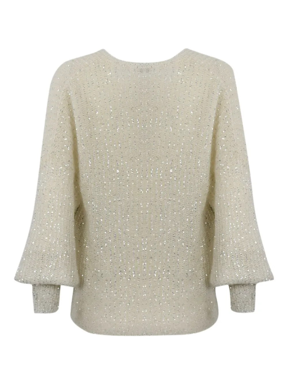 D.Exterior sequin-embellished balloon-sleeve sweater | Knitted Sweaters | Image 2