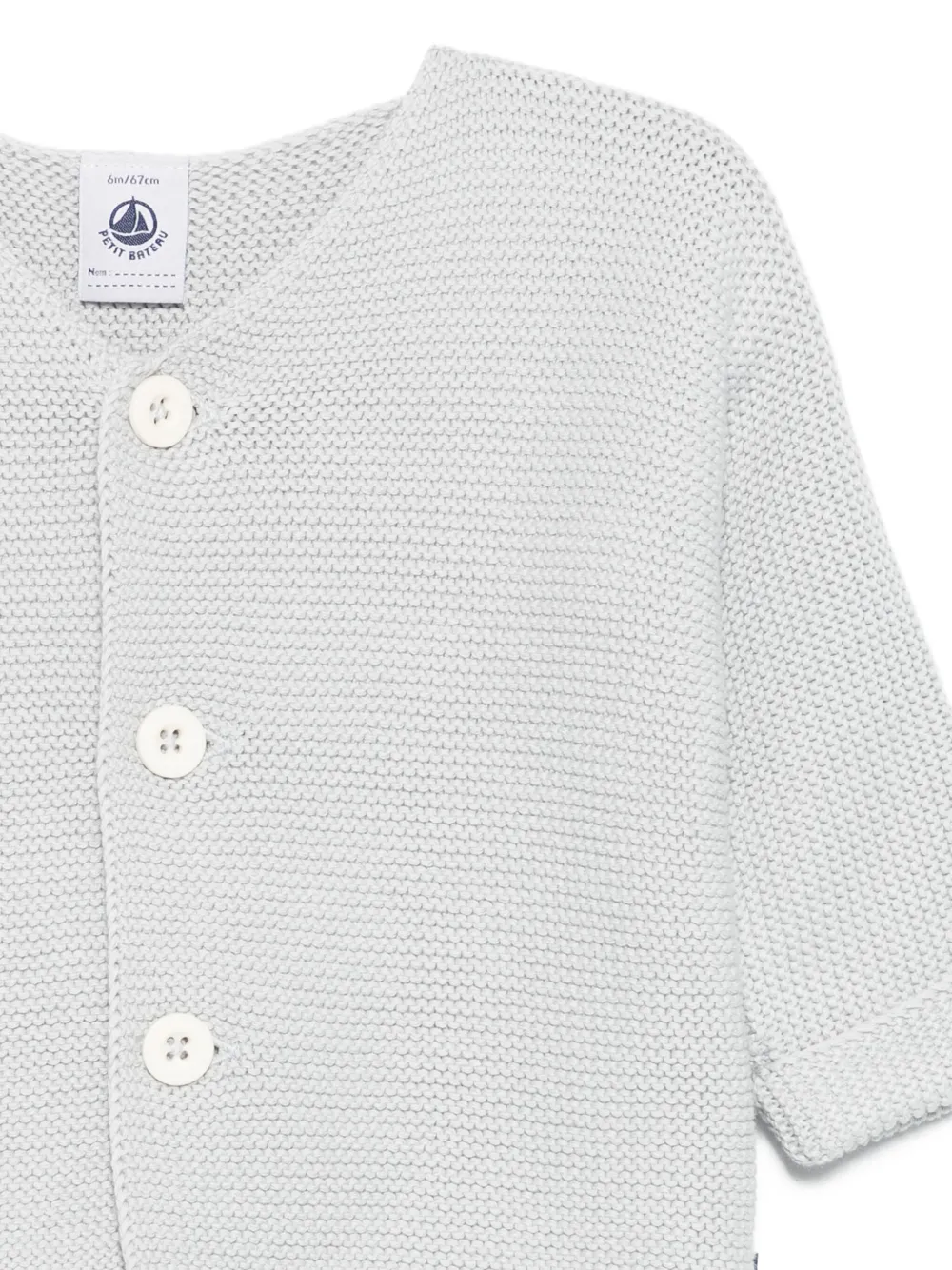 Petit Bateau button-front knitted cardigan Blauw