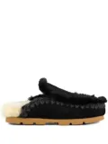Mou shearling-trim mules - Black