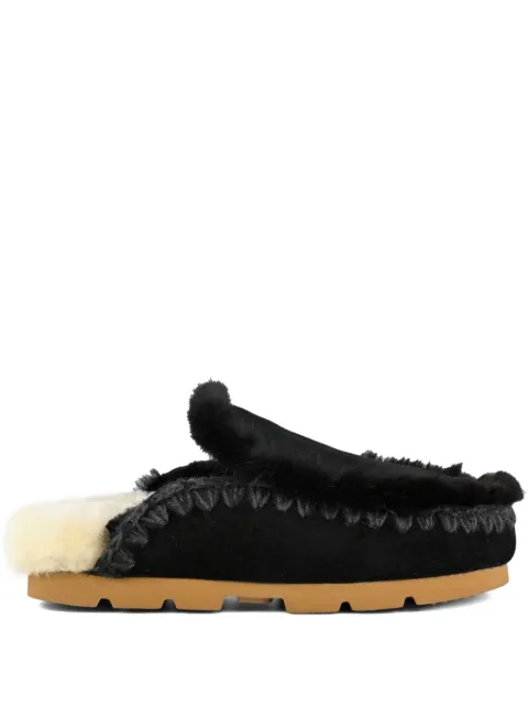 Mou shearling-trim mules