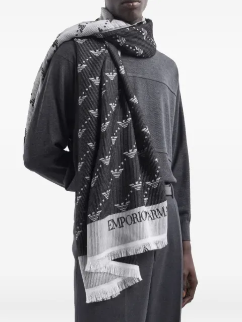 Emporio Armani وشاح جاكار بشعار نسر