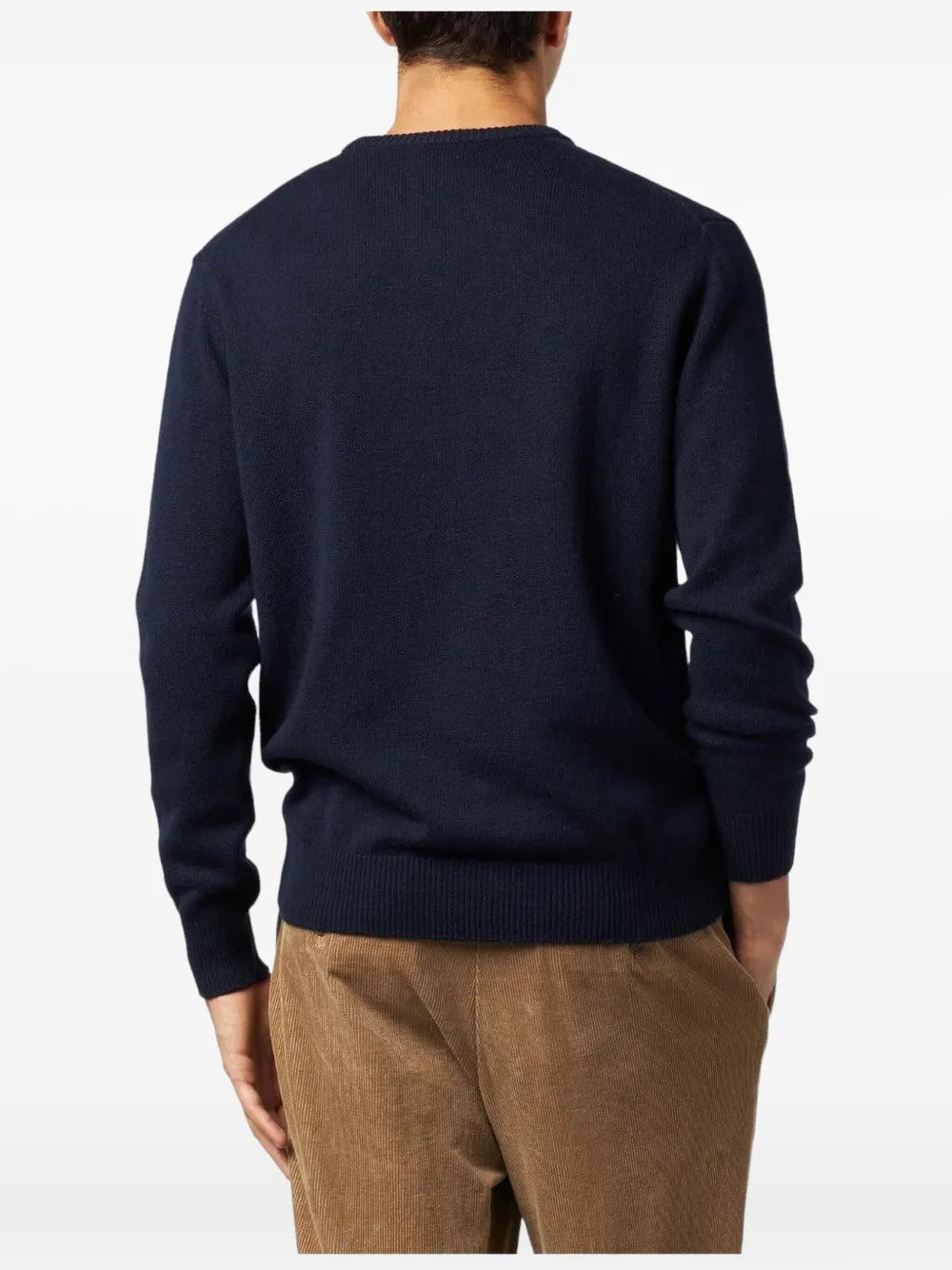 MC2 Saint Barth Trui met ronde hals en hondenpatroon Blauw