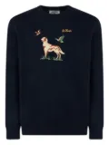 MC2 Saint Barth dog-motif crew-neck sweater - Blue