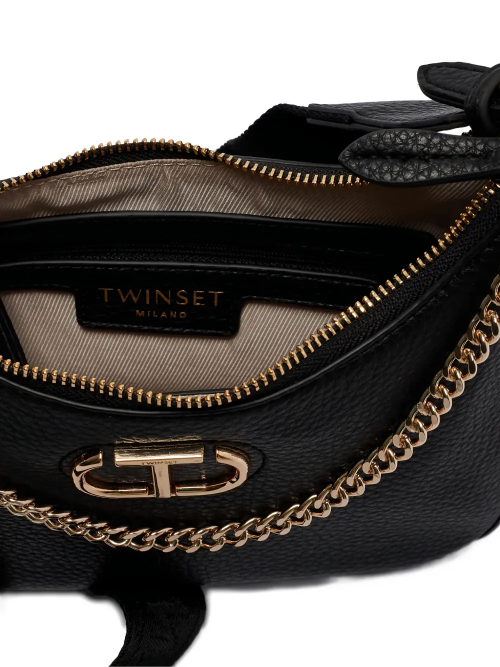 TWINSET Schoudertas met logoplakkaat Zwart