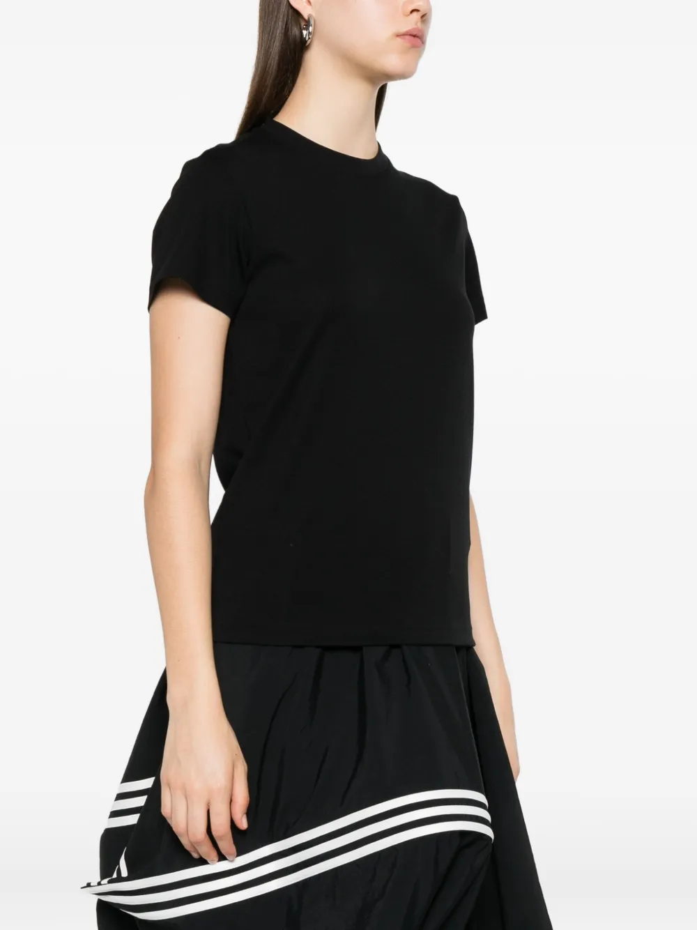 Y-3 T-shirt met geborduurd logo Zwart