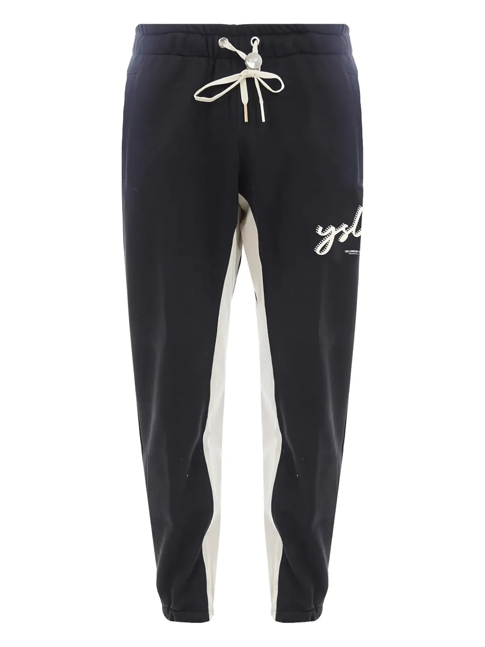 YES LONDON panelled drawstring track pants | Black | Image 1