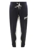 YES LONDON panelled drawstring track pants - Black