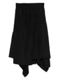 Y-3 twill asymmetrical midi skirt - Black