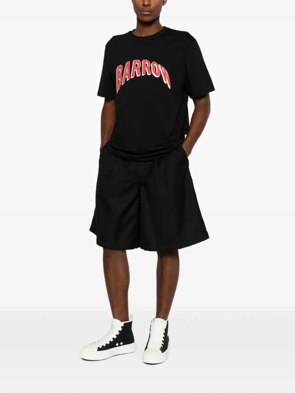 BARROW T-shirt met logoprint Zwart