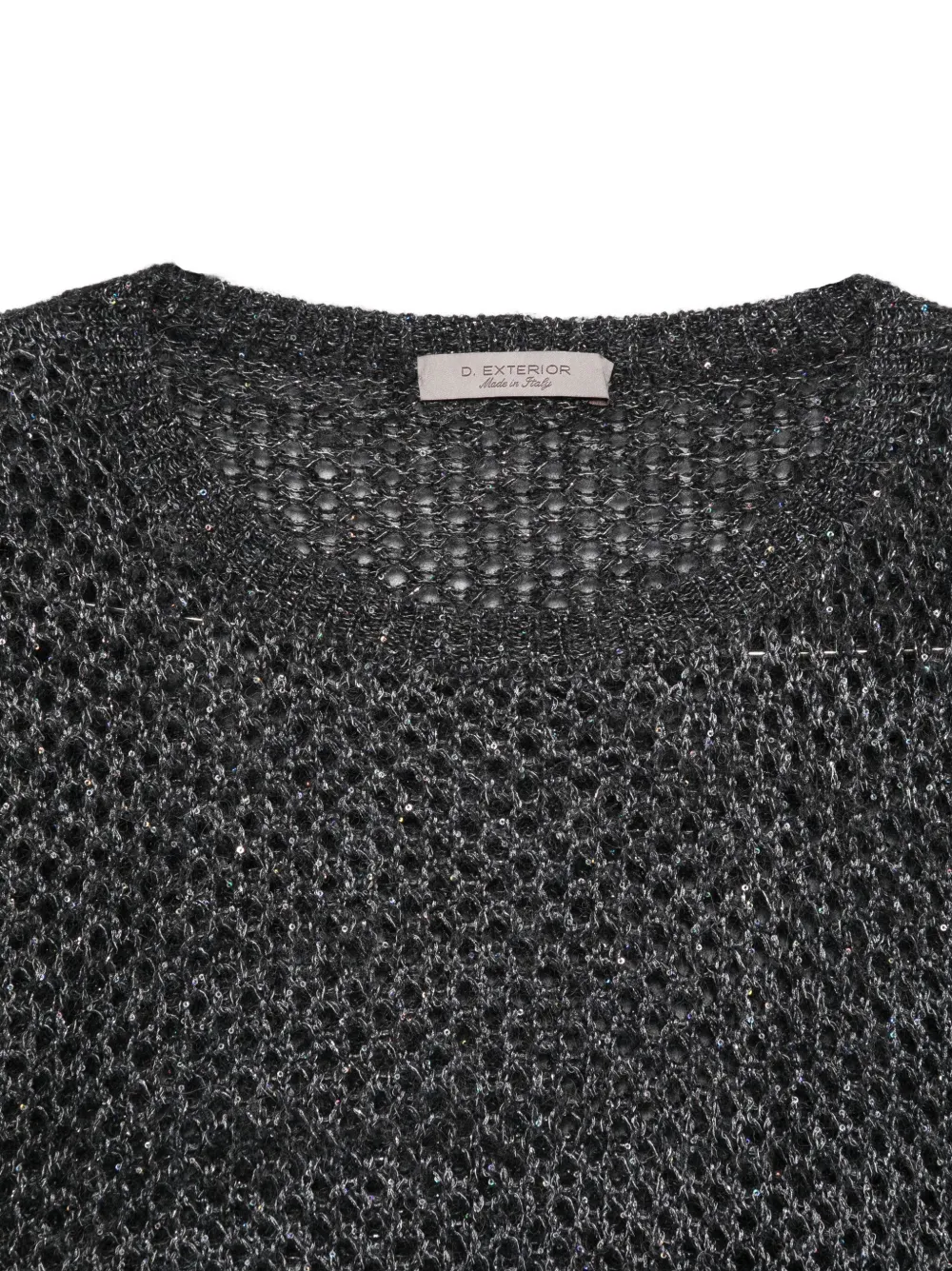 D.Exterior Opengebreide trui Grijs