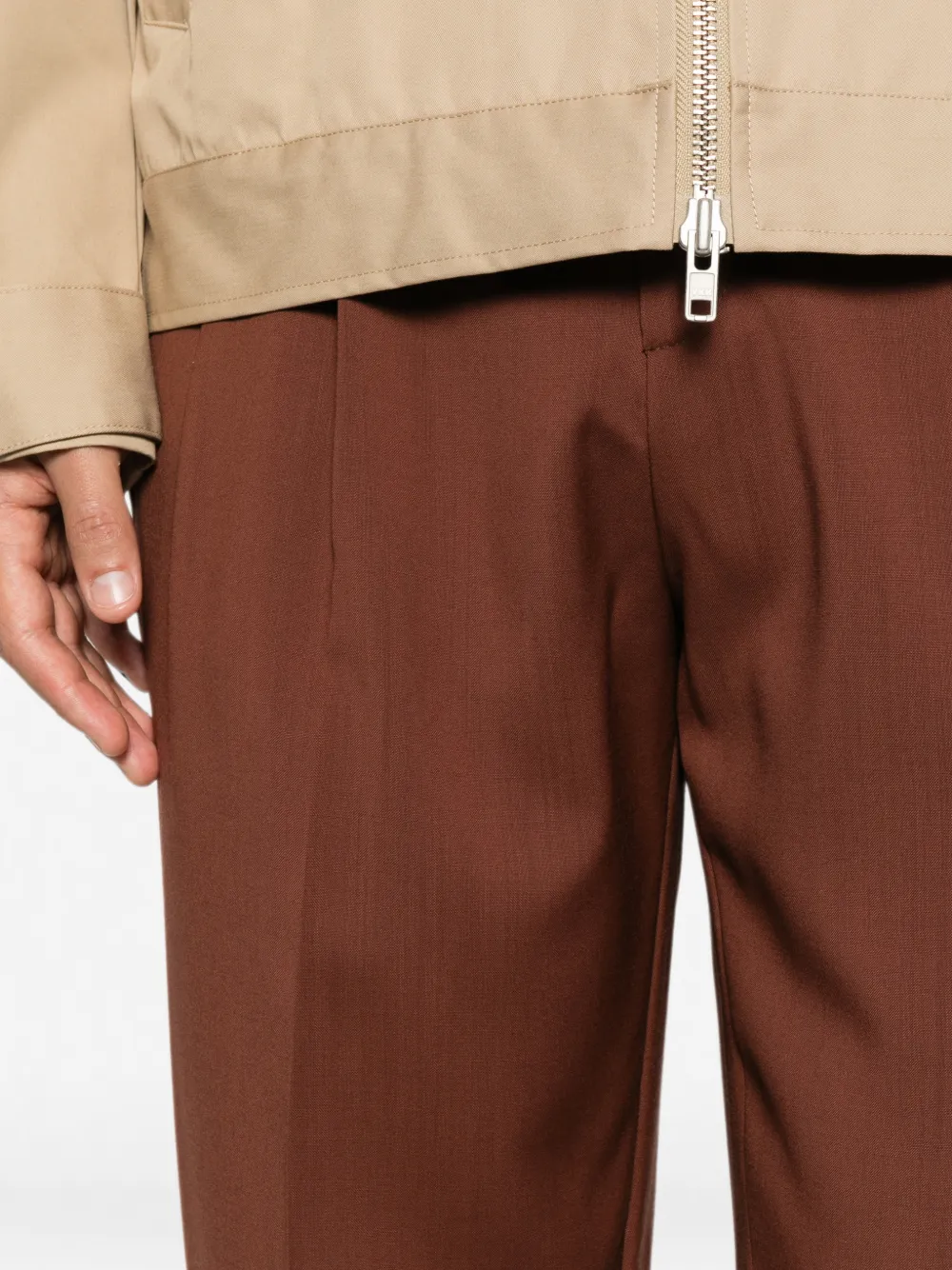 Costumein Straight plooibroek Bruin