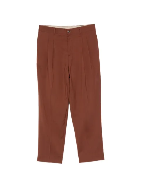 Costumein pleated straight-leg trousers
