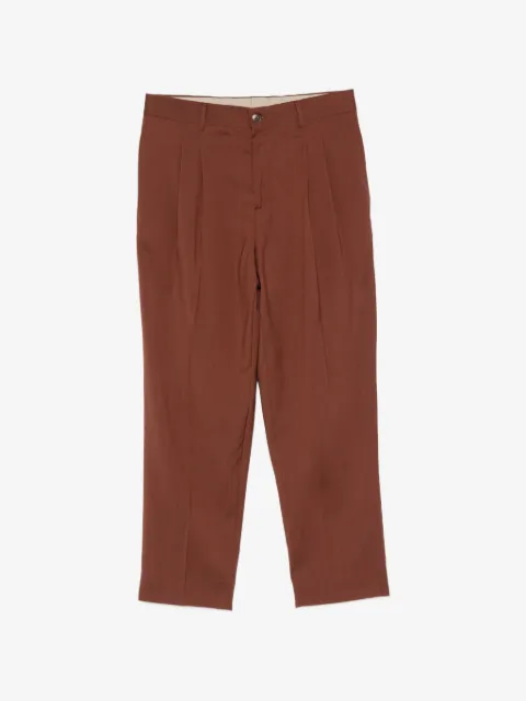 Costumein pleated straight-leg trousers
