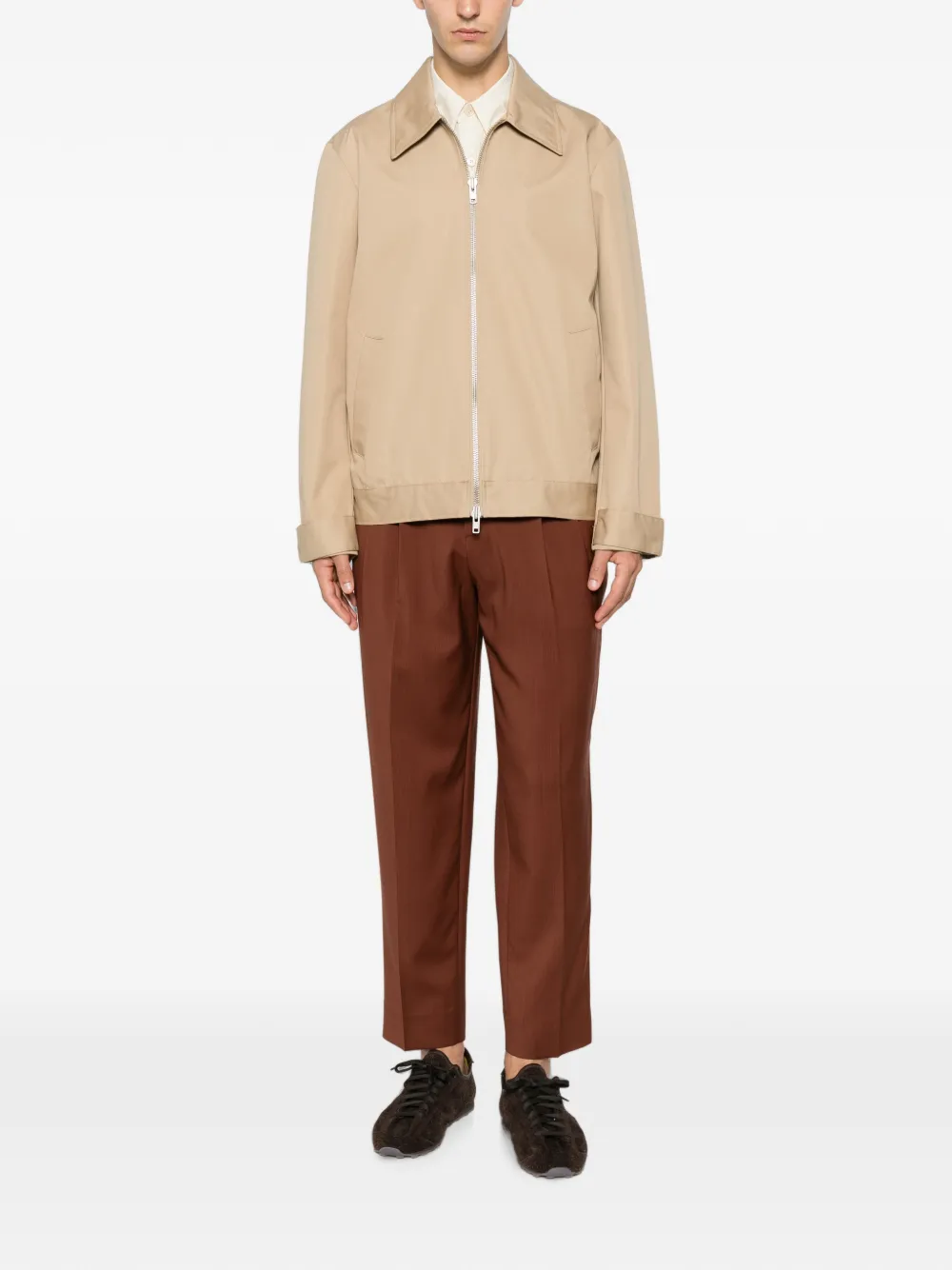 Costumein Straight plooibroek Bruin