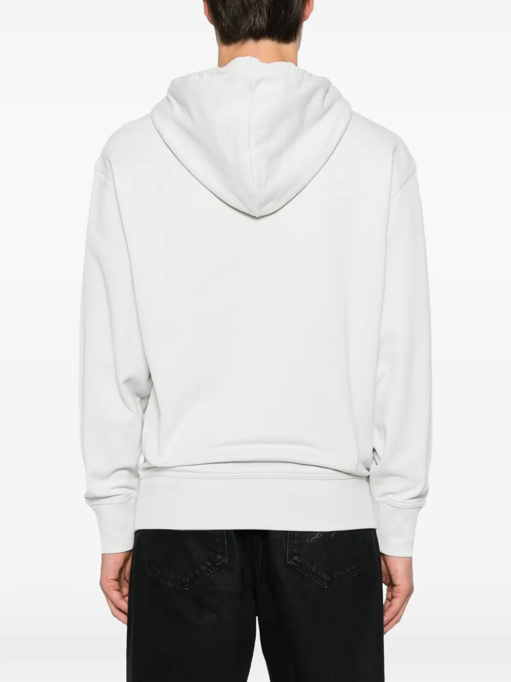 BOSS Hoodie met logoprint en trekkoord Beige