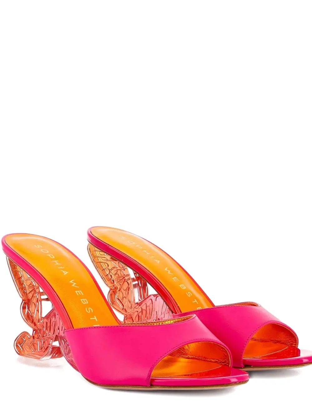 Sophia Webster Paloma butterfly-wing heeled sandals Pink