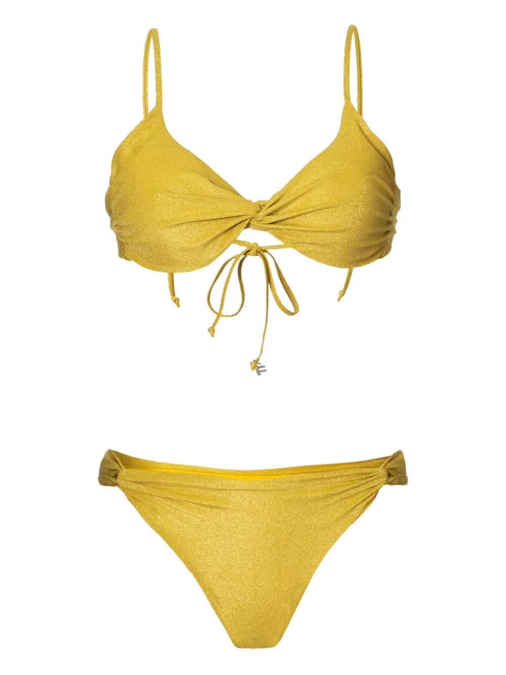 Fisico Bikini met gedraaide voorkant Geel