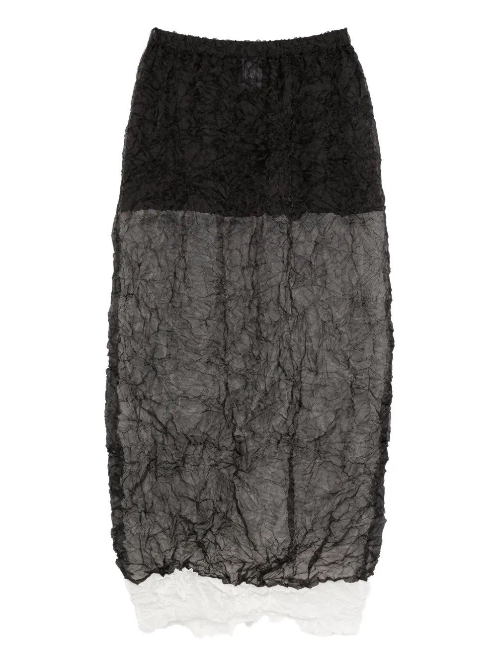 Issey Miyake Pre-Owned 2010s midi-rok met gekreukt effect - Zwart