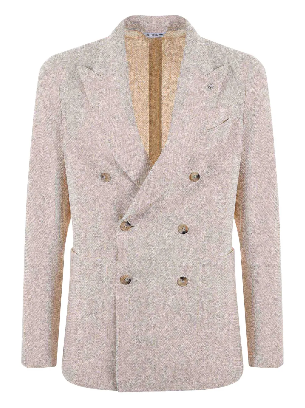 Manuel Ritz herringbone double-breasted blazer | Neutrals | Image 1