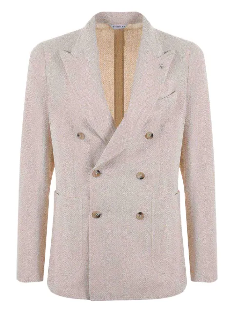 Manuel Ritz herringbone double-breasted blazer