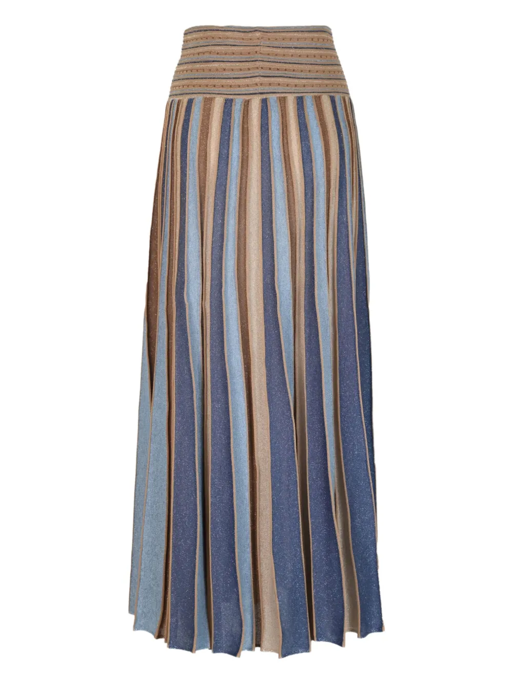 D.Exterior striped midi pleated skirt - Blauw