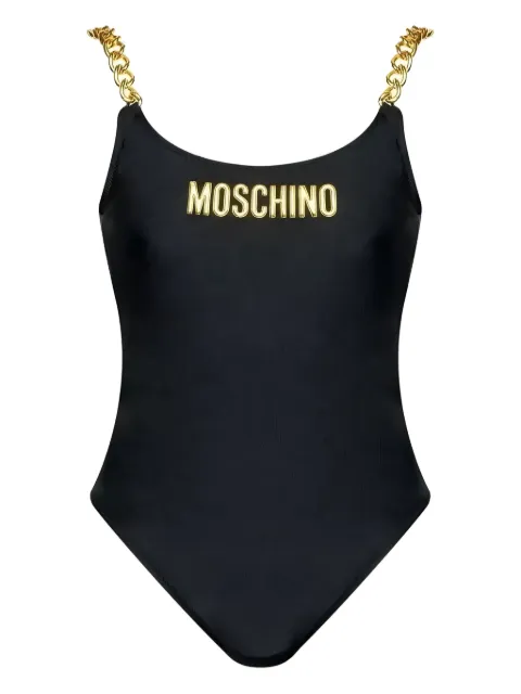 Moschino chain-strap logo swimsuit