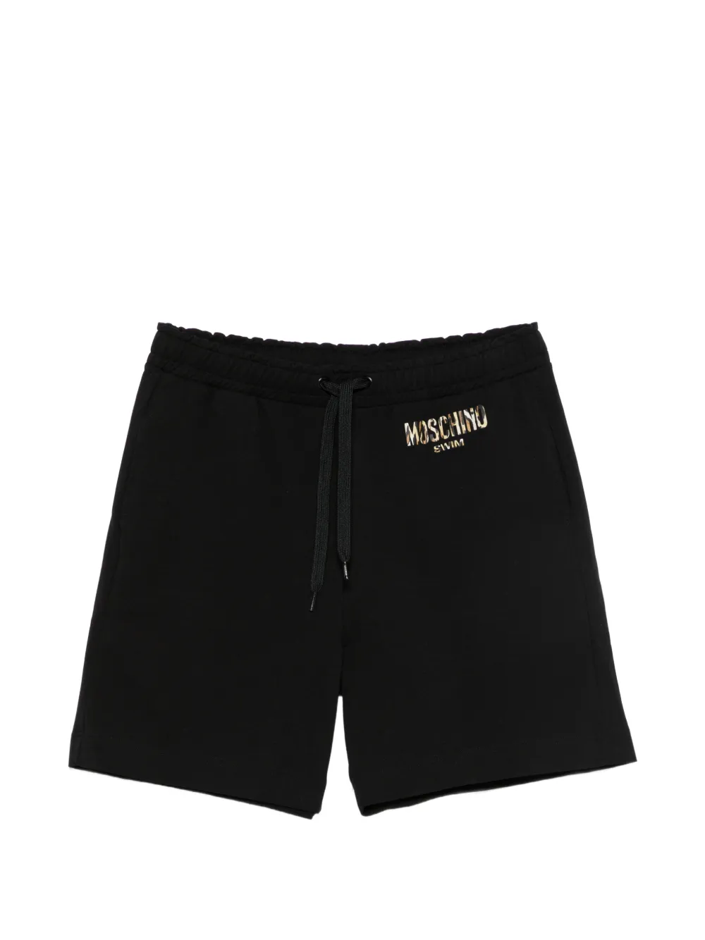 Moschino logo-print drawstring shorts - Nero