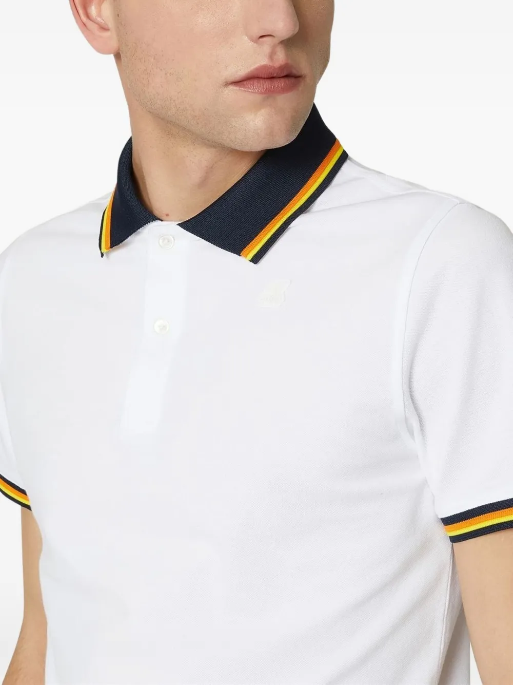 K-Way Vince poloshirt met strepen bij de kraag Wit