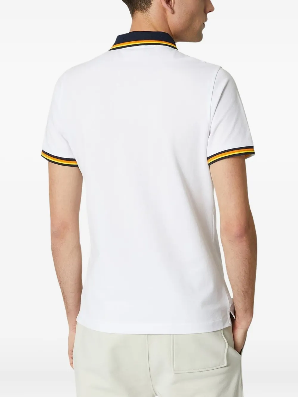 K-Way Vince poloshirt met strepen bij de kraag Wit
