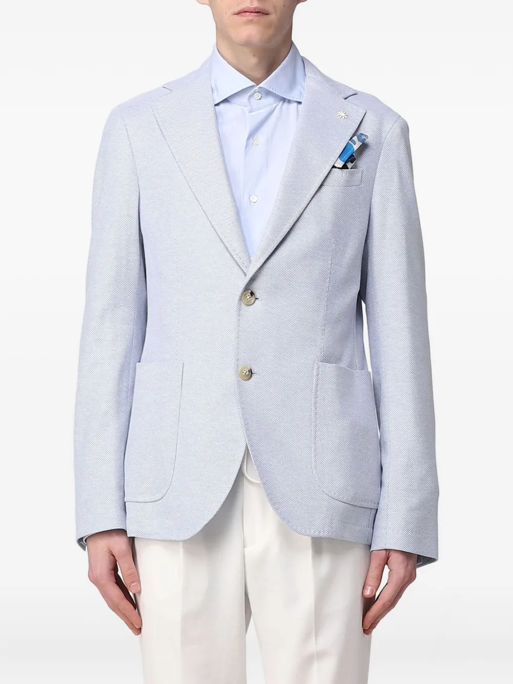 Manuel Ritz single-breasted blazer - ブルー Manuel Ritz single-breasted blazer - ブルー