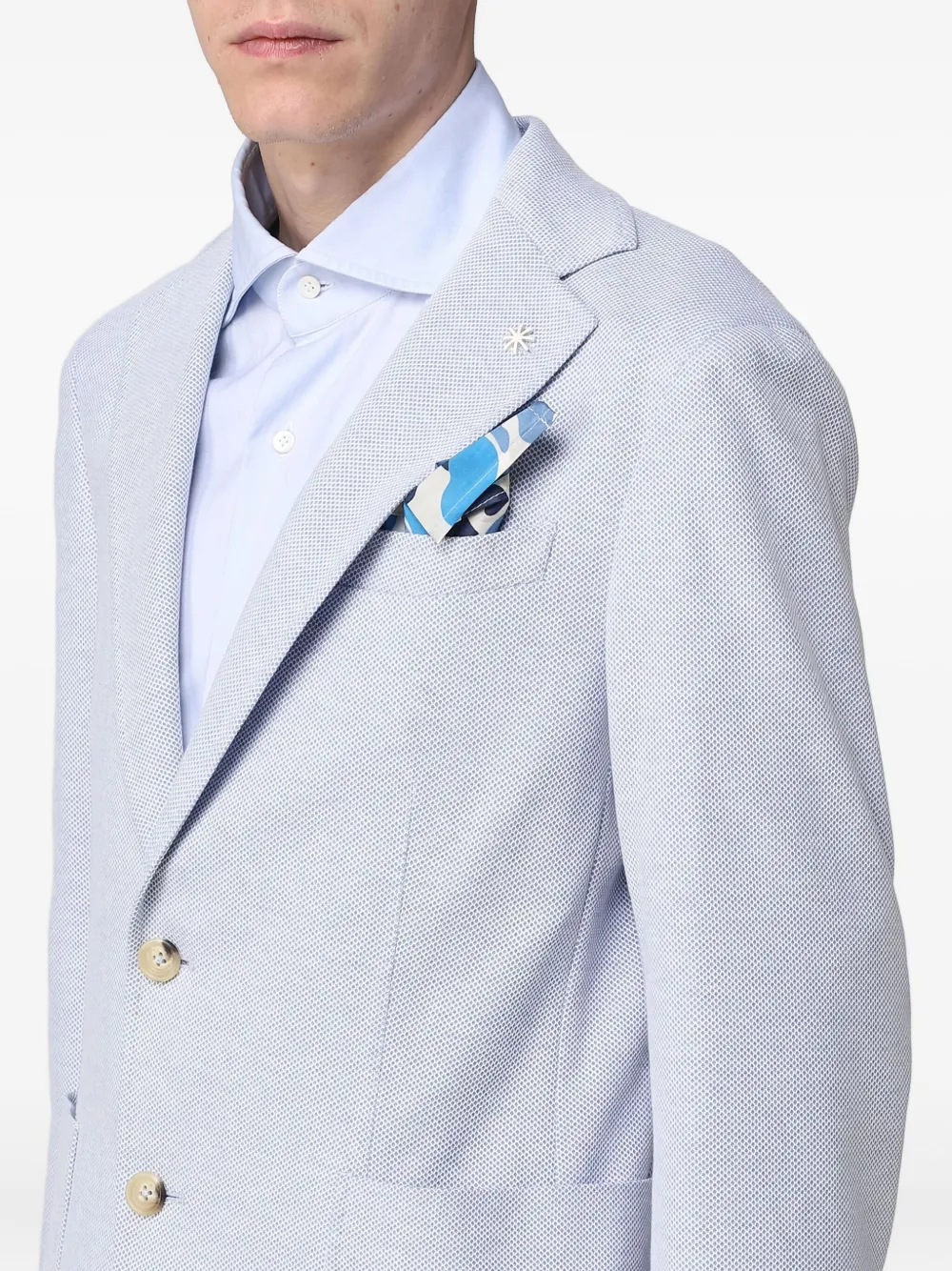 Manuel Ritz Blazer met enkele rij knopen Blauw