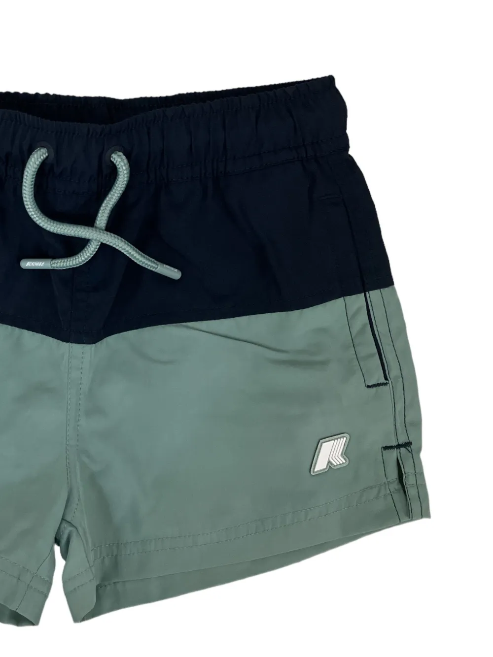 K-Way Tweekleurige zwembroek met trekkoord Blauw