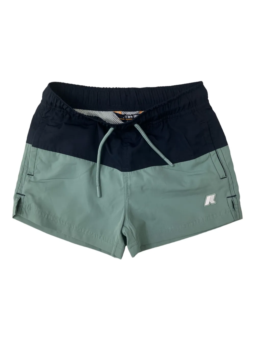 K-Way Tweekleurige zwembroek met trekkoord Blauw