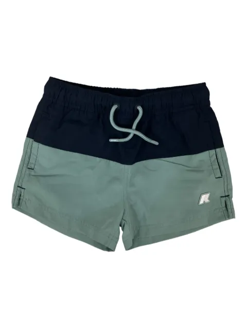 K-Way two-tone drawstring swim shorts