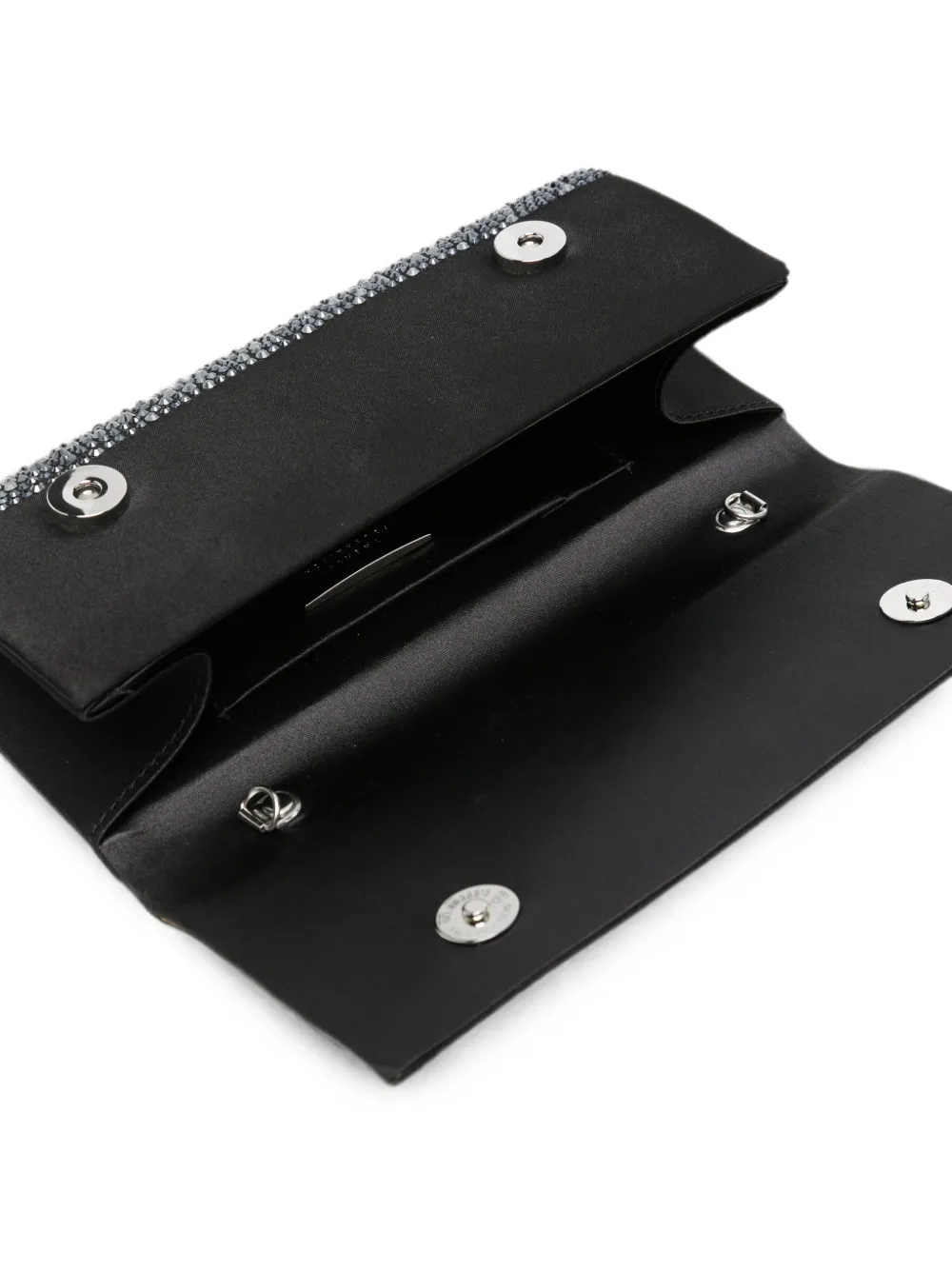 TWENTY FOURHAITCH Huma clutch verfraaid met kristallen Zwart