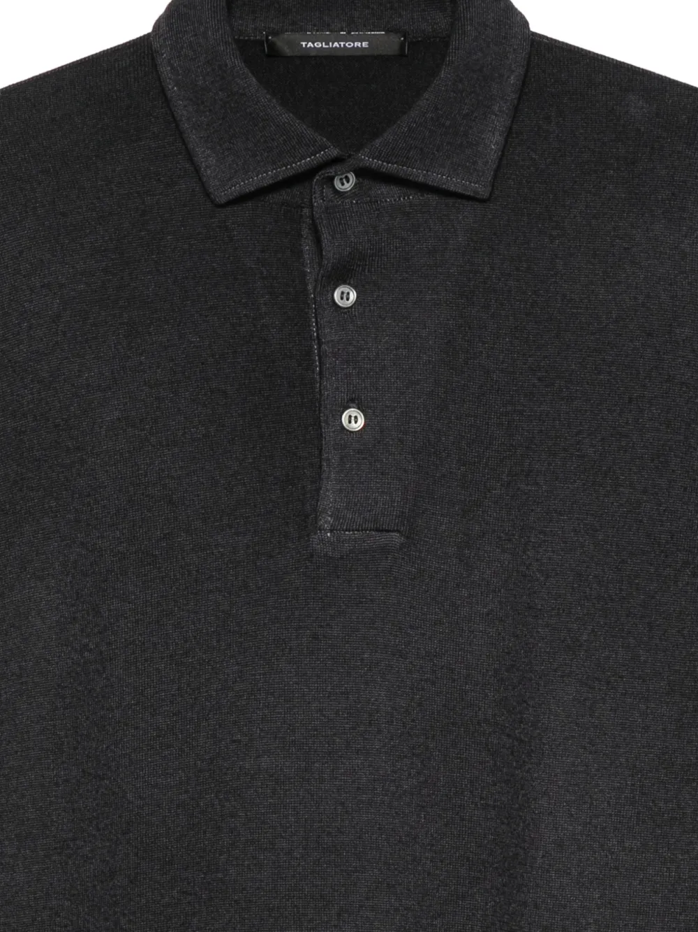 Tagliatore Bailey poloshirt met lange mouwen Grijs