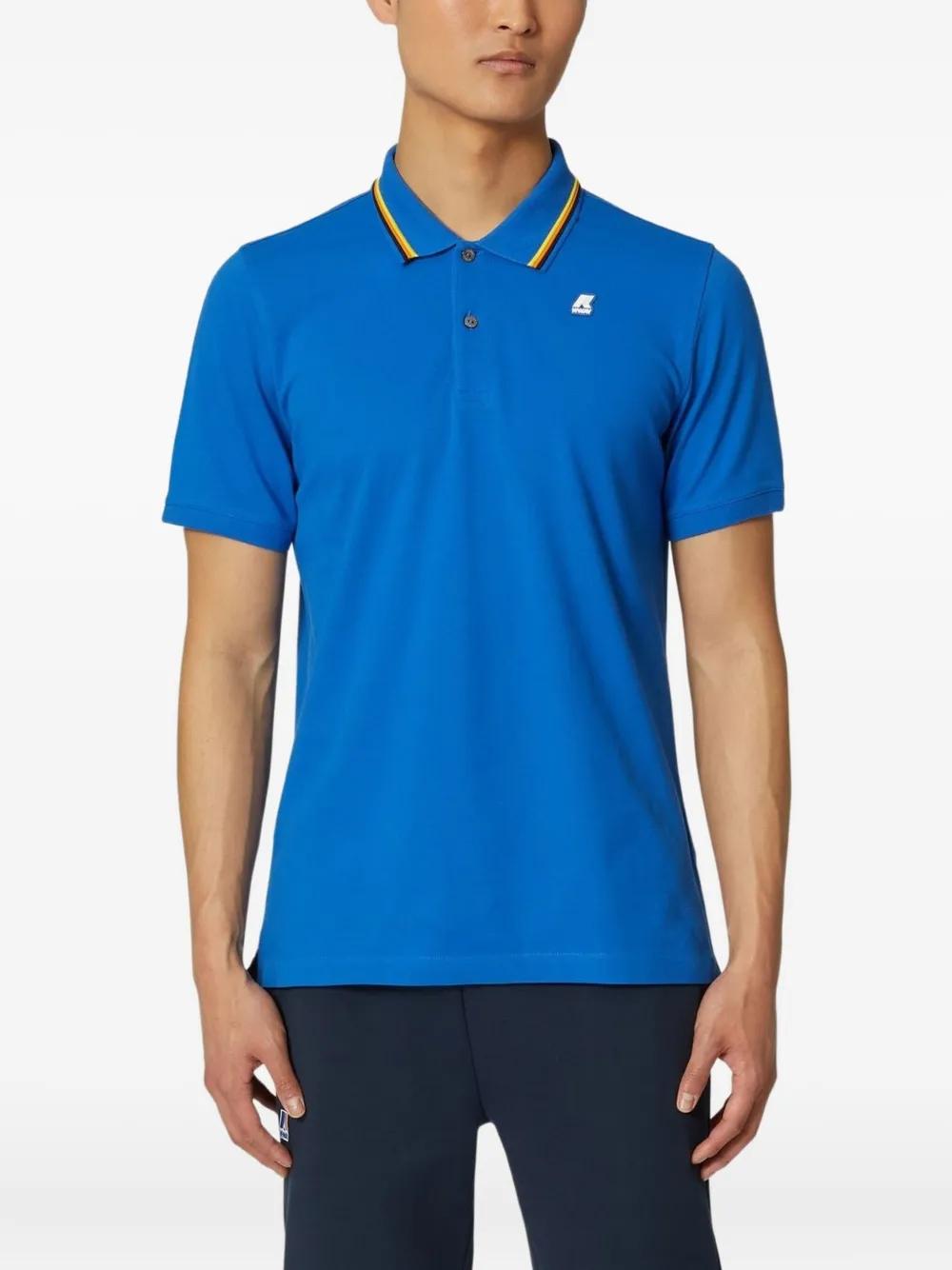 K-Way Jud tipped collar polo shirt - Blauw
