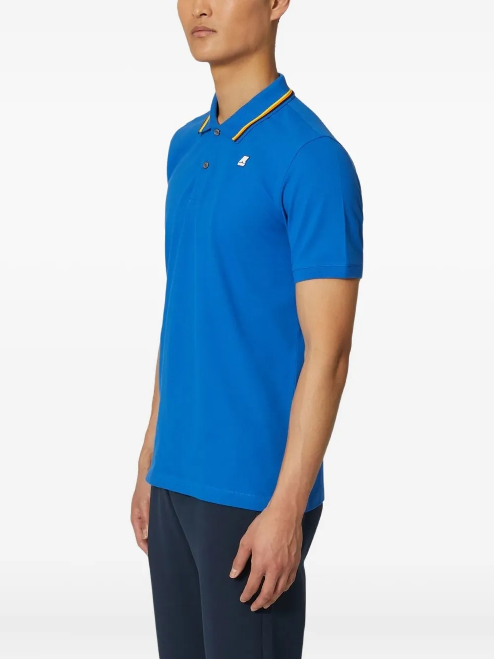 K-Way Jud poloshirt met gestreepte kraag Blauw
