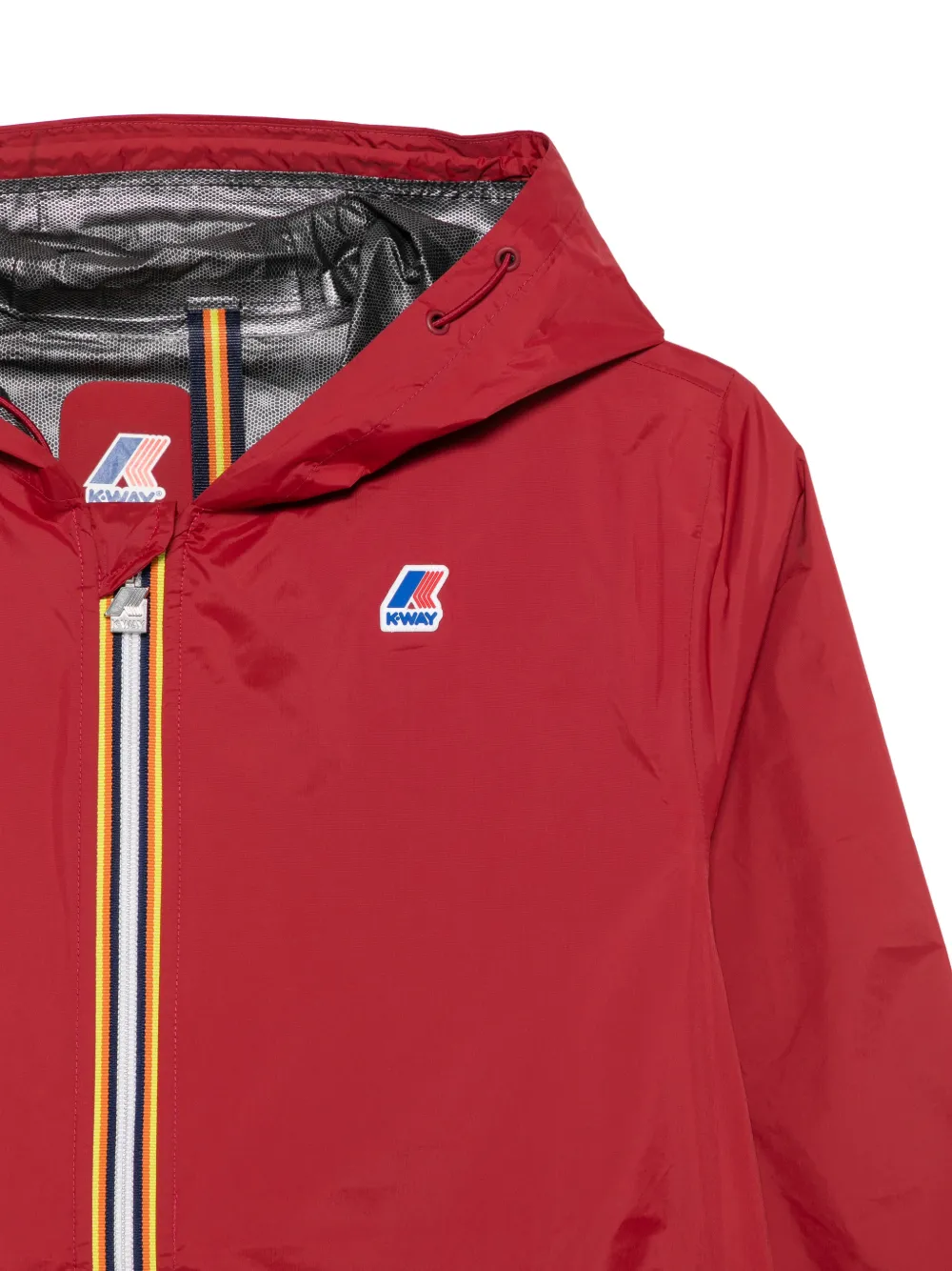 K-Way Jack met capuchon en logopatch Rood