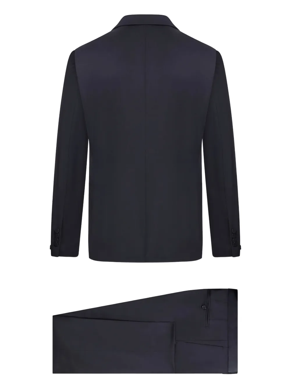 Tagliatore satin-lapel suit Blauw