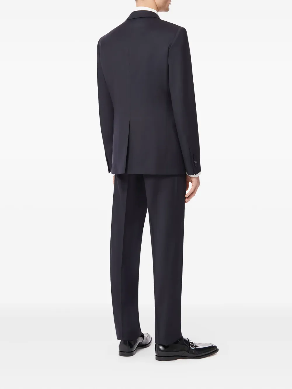 Tagliatore satin-lapel suit Blauw