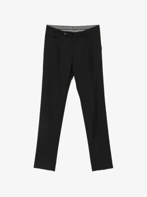 Tagliatore Super 110's pleated wool tailored trousers
