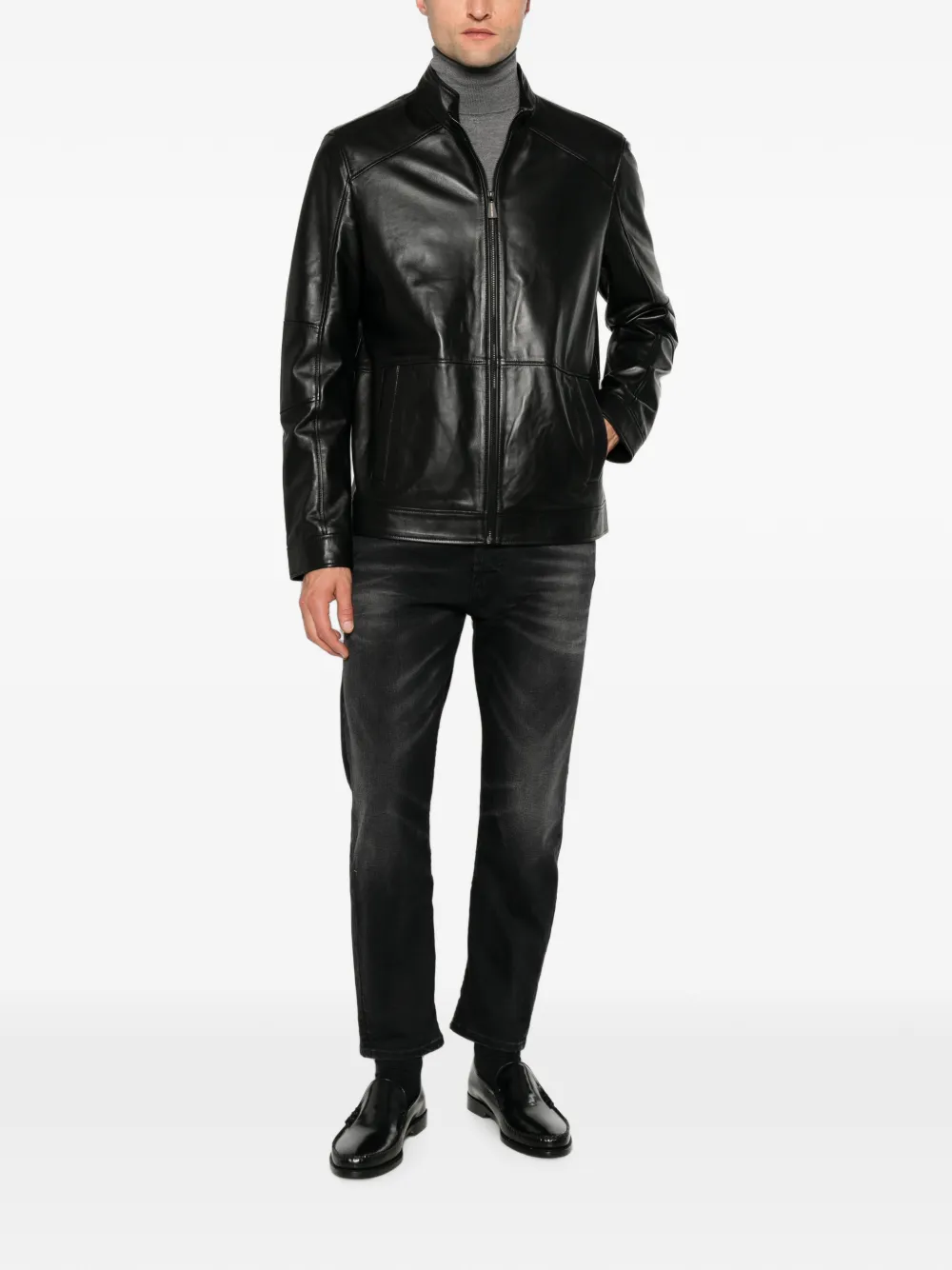 YES LONDON stud-embellished faded denim jeans - Schwarz