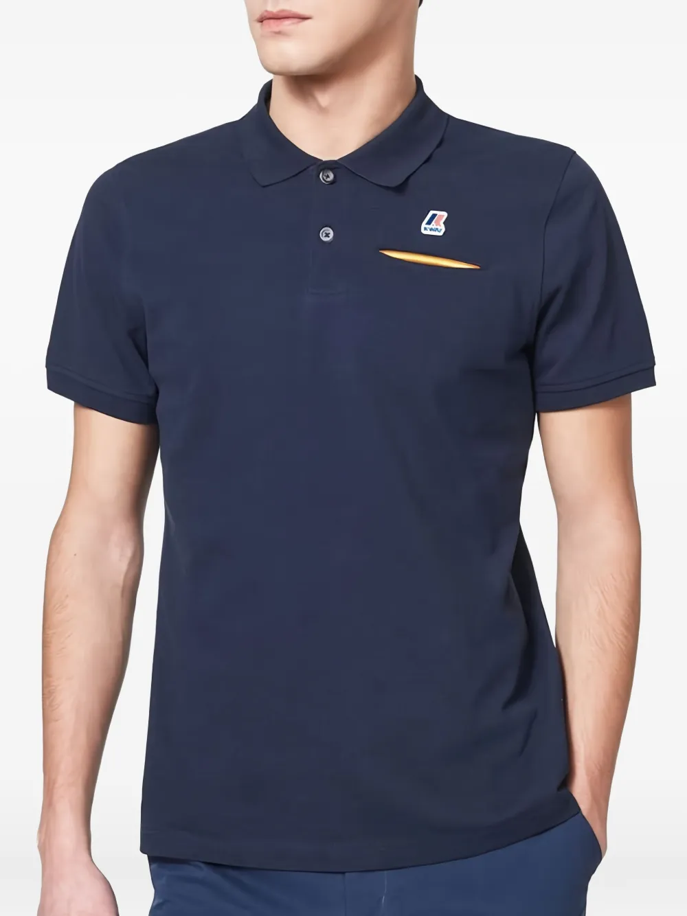 K-Way Briac poloshirt met borstzak en logo Blauw